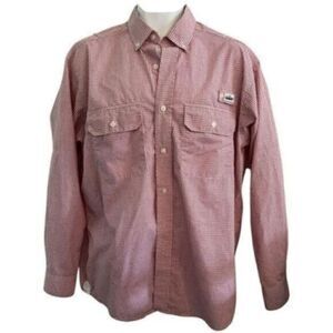 Coast Performance Red and white plaid Long sleeve shirt. Size Medium.